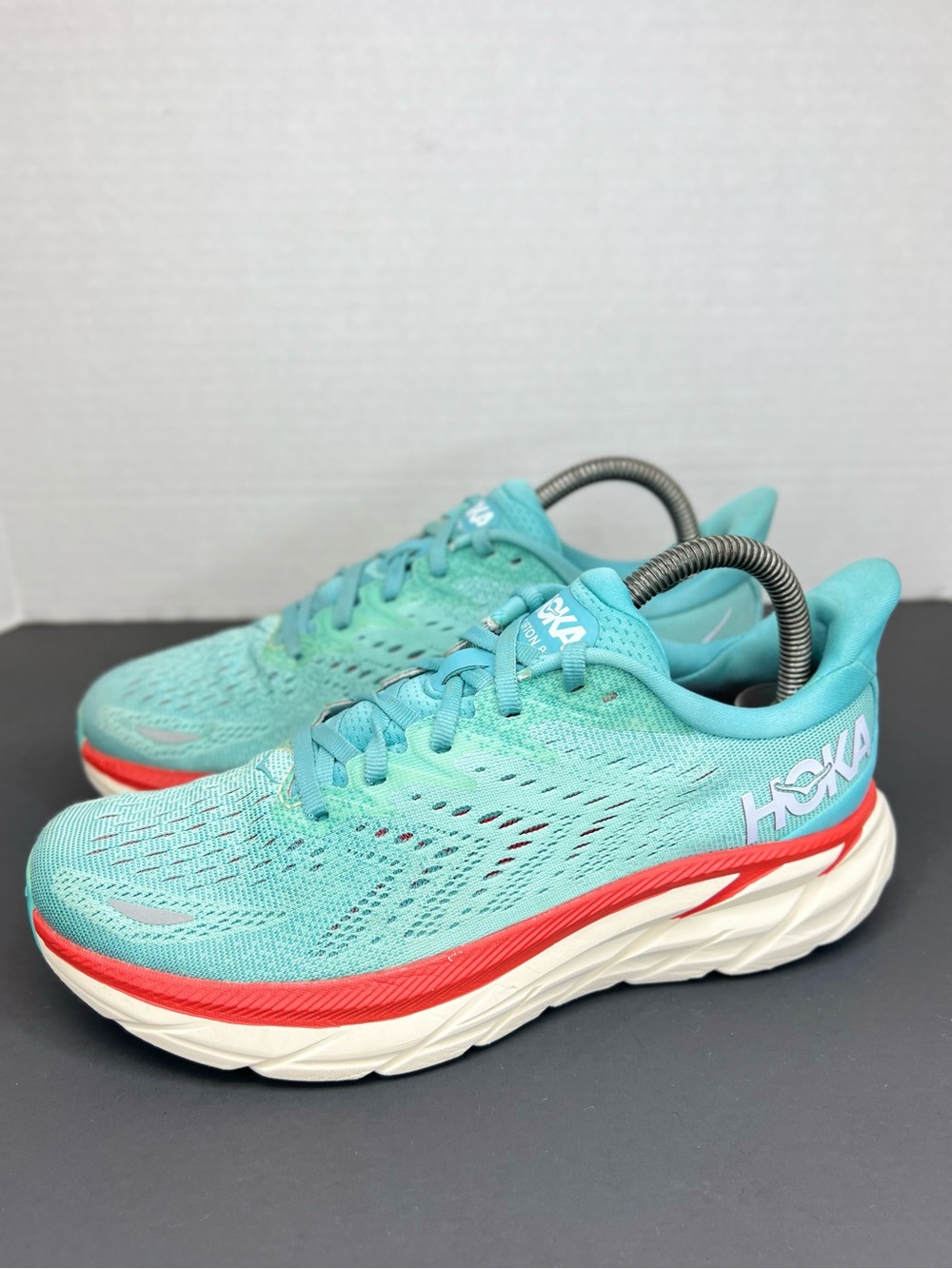 Hoka Clifton 8 Womens Sz 7B 1119394/AEBL Aquarelle/Eggshell Blue XLNT Clean Pair